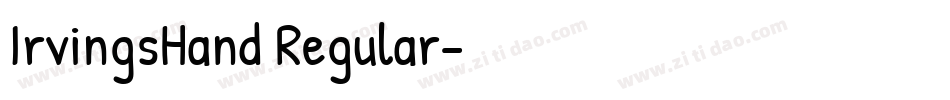 IrvingsHand Regular字体转换